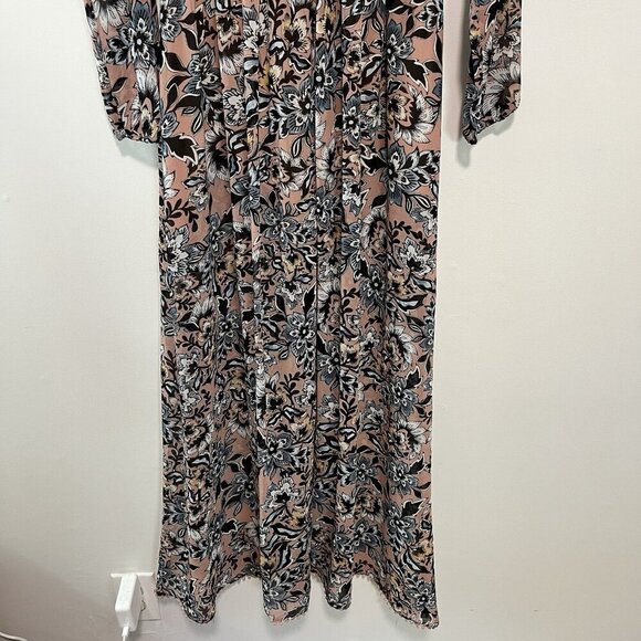 For Love & Lemons Grace Maxi Dress in Nude Floral Size Small - Picture 13 of 16